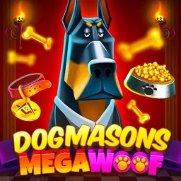 black dog in suit and tie with dog treats in the background