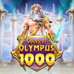 gates of olympus 1000 god zeus with lightning in his hand